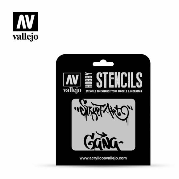 Vallejo STREET ART NUMBER 2 (1/35) Airbrush Stencil - TISTA MINIS