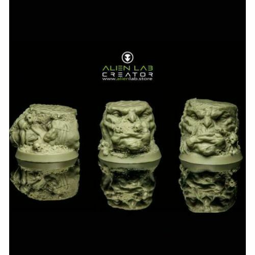 Alien Lab Miniatures ORC RUINS ROUND BASES 32MM New - Tistaminis