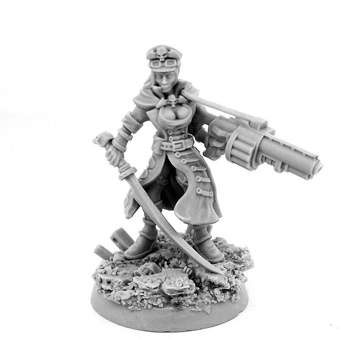 Wargames Exclusive IMPERIAL SOLDIER FEMALE COMMISSAR WITH GRENADE LAUNCHER New - TISTA MINIS