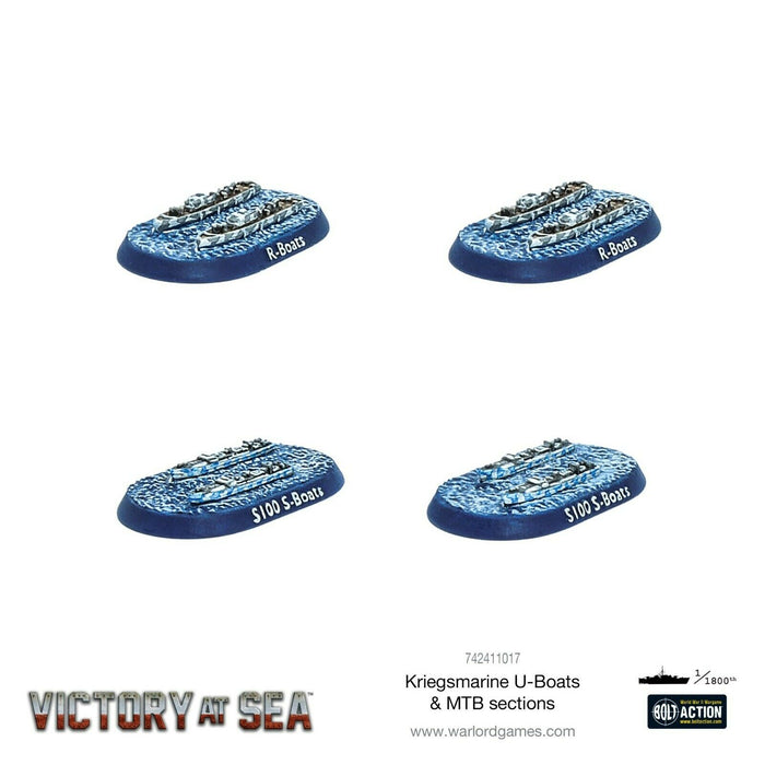 Warlord Games Victory at Sea - Kriegsmarine U-Boats & MTB sections New - TISTA MINIS