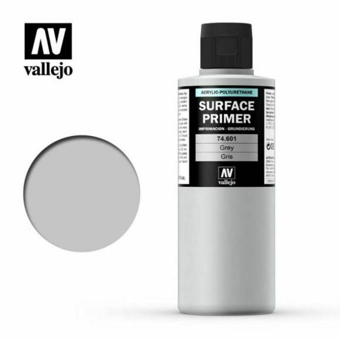 Vallejo Surface Primer Grey Primer - Acrylic-Polyurethane 200ml - TISTA MINIS