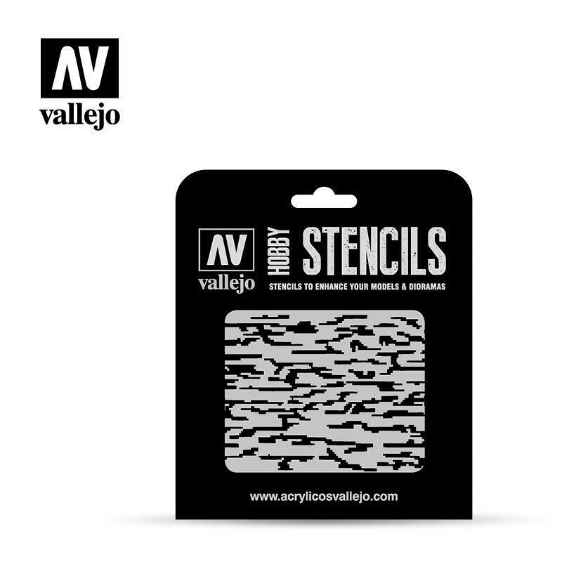 Vallejo PIXELATED MODERN CAMO (1/32, 1/35) Airbrush Stencil - TISTA MINIS