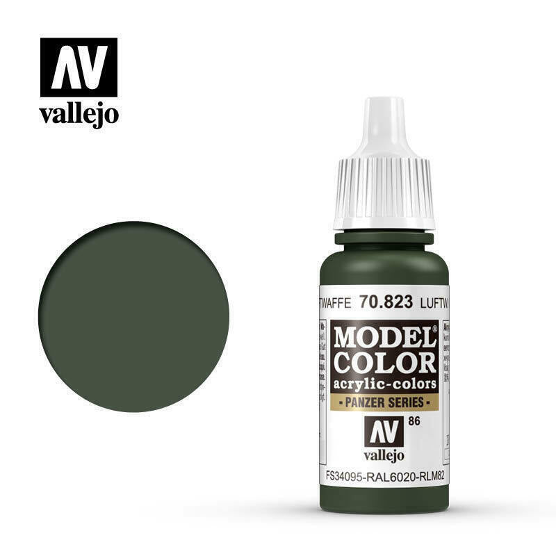 Vallejo Model Colour Paint Luftwaffe Camo Green (70.823) - Tistaminis