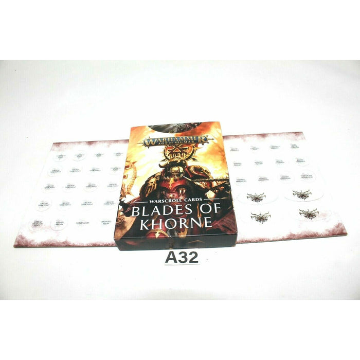 Warhammer Warriros Of Chaos Blades Of Khorne Warscroll Cards - A32 - TISTA MINIS