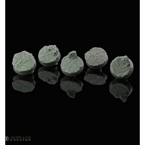 Alien Lab Miniatures CELTIC RUINS ROUND BASES 25MM New - Tistaminis