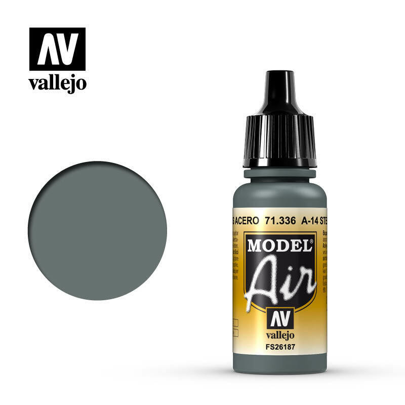 Vallejo Model Air Paint A-14 Steel Gray (71.336) - Tistaminis