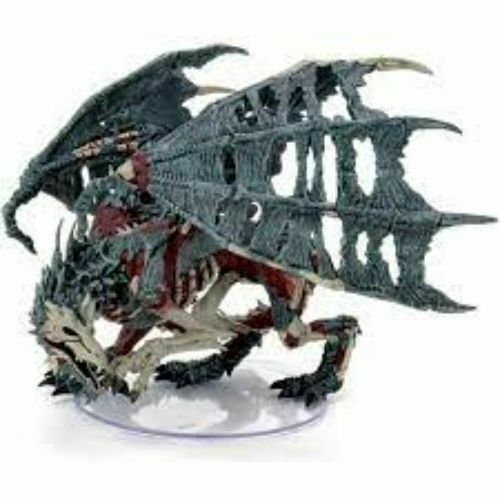 D&D Minis:Icons of the Realms: Set 18: Boneyard - Blue Dracolich Premium Set New - Tistaminis