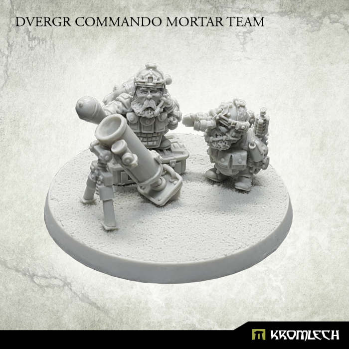 Kromlech Dvergr Commando Mortar Team New - TISTA MINIS