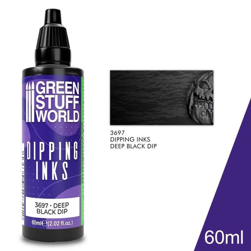 Green Stuff World Dipping Ink 60 ml - DEEP BLACK DIP New - Tistaminis