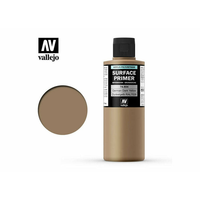 Vallejo Surface Primer 200ml - German Dark Yellow VAL74604 - Tistaminis