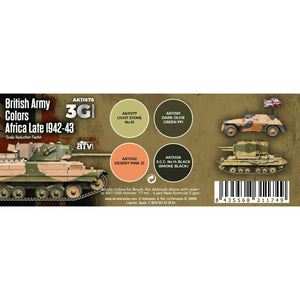 AK Interactive 3G British Army Colors Africa, Late 1942-43 New - Tistaminis