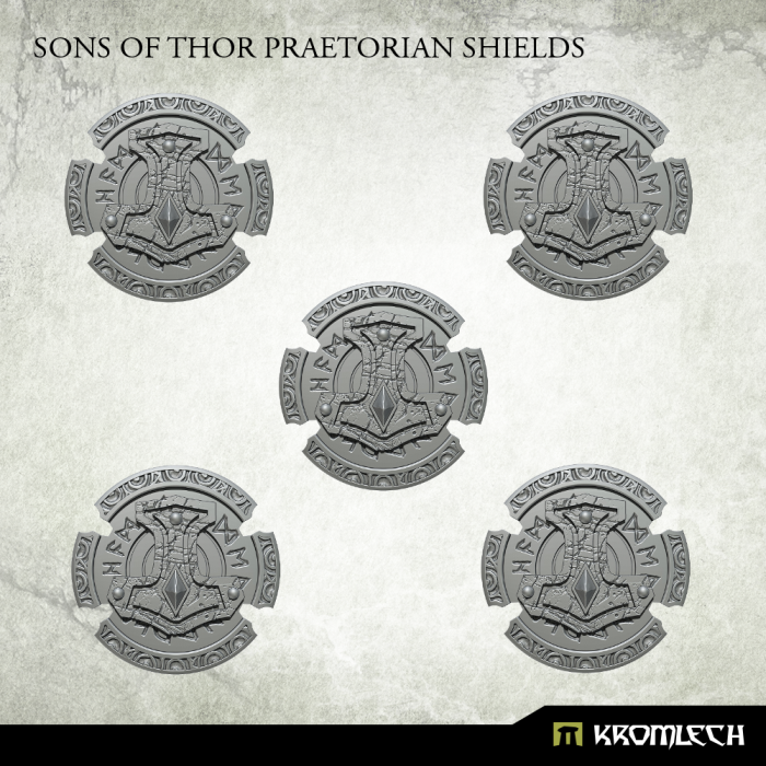 Kromlech Sons of Thor Praetorian Shields (5) New - TISTA MINIS