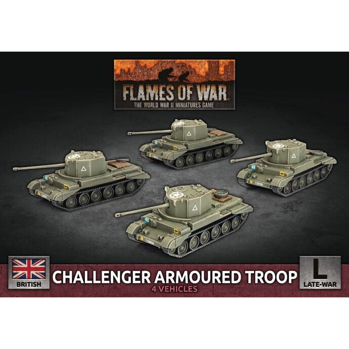 Flames of War British Challenger Armoured Troop (4x Plastic) Oct 29 Pre-Order - Tistaminis