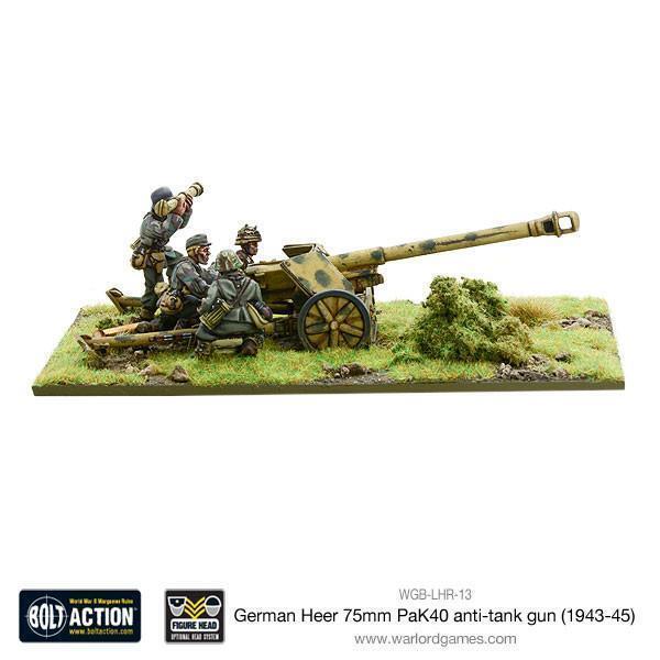 Bolt Action: German Heer 75mm PaK 40 anti-tank gun (1943-45) - Tistaminis