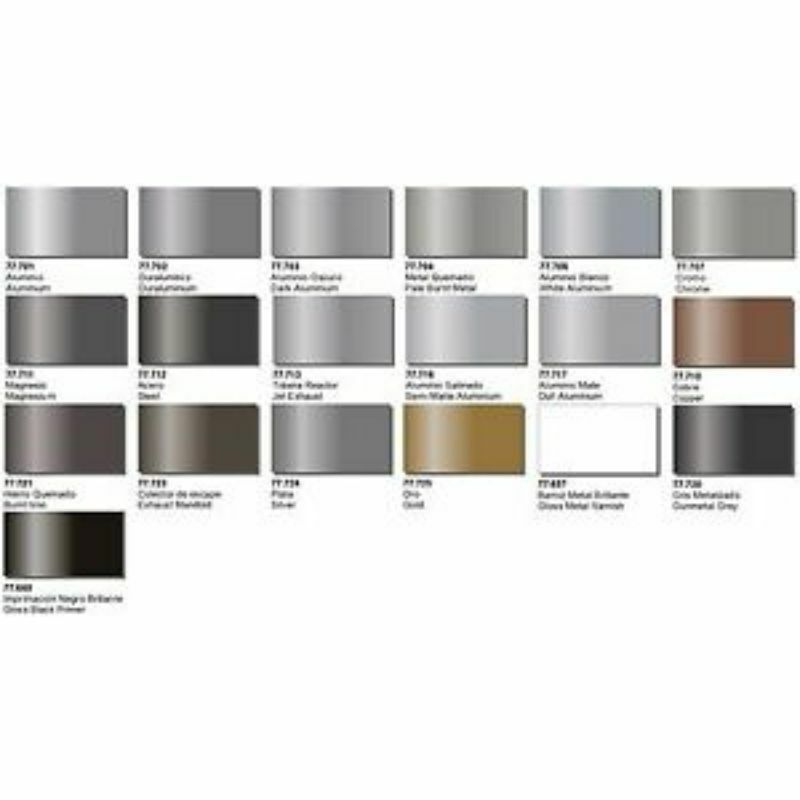 VALLEJO METAL COLORS - AIRBRUSH PAINT - CHROME 32ML - 77.707