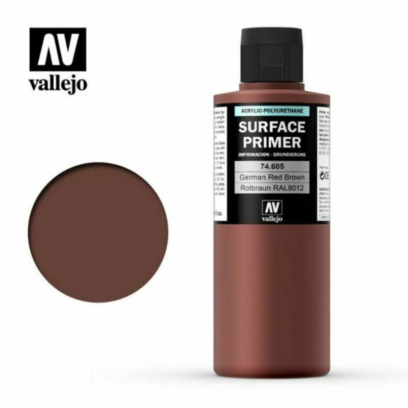 Vallejo Surface Primer Acrylic- German Red Brown RAL 8012 200ml - TISTA MINIS