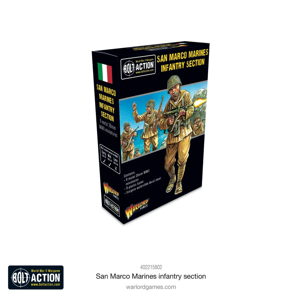 Bolt Action Italian San Marco Marines Infantry Section Q4 2022 Pre-Order - Tistaminis