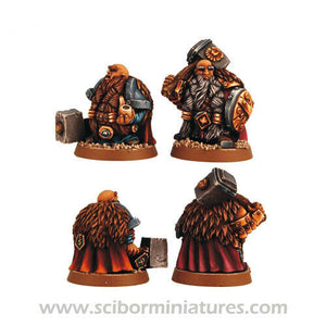 Scibor Miniatures 4 Dwarf Adventurers set (4) New - TISTA MINIS