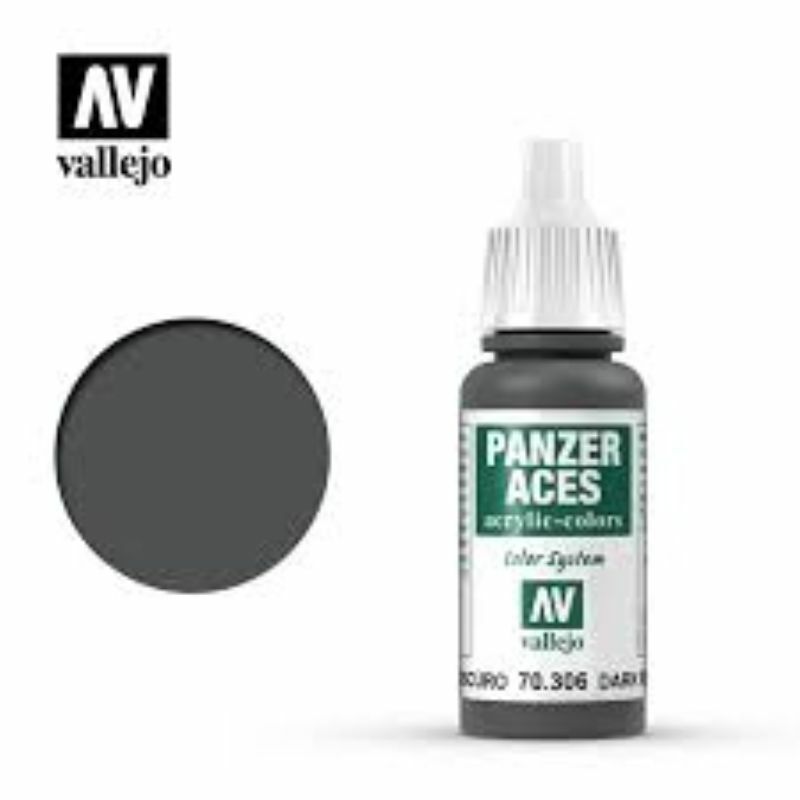Vallejo Panzer Aces Paint Dark Rubber (70.306) - Tistaminis