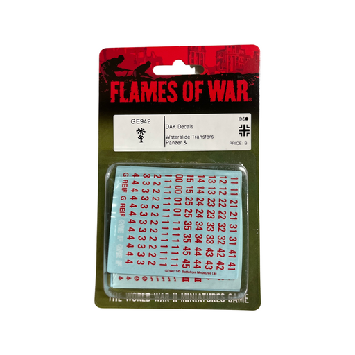 Flames of War	German DAK Decals New - Tistaminis