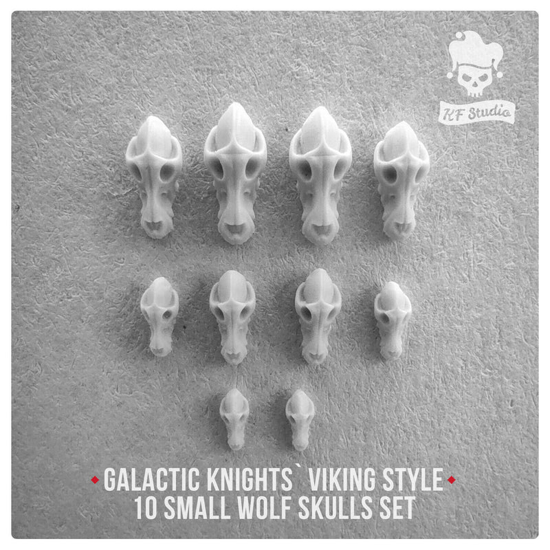 Artel W - KF Studio	Galactic Knights Viking Style small wolf skulls New - Tistaminis