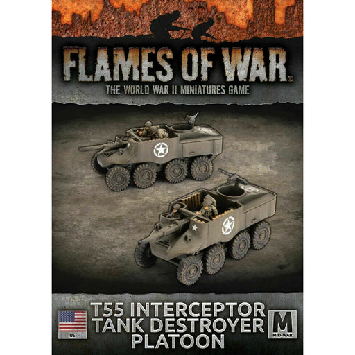 Flames of War American	T55 (3-inch) Interceptor Tank Destroyers (x2) New - Tistaminis