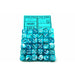 Chessex Dice 12mm D6 (36 Dice) Cirrus Aqua/Silver CHX27865 - TISTA MINIS