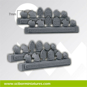 Scibor Miniatures Templar Small Shields New - TISTA MINIS
