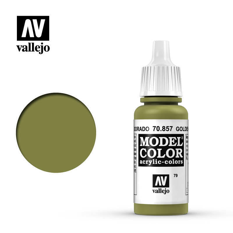 Vallejo Model Colour Paint Golden Olive (70.857) - Tistaminis