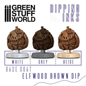 Green Stuff World Dipping ink 60 ml - ELFWOOD BROWN DIP New - Tistaminis