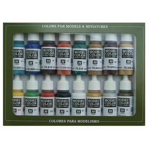 Vallejo VAL70142 MEDIEVIL COLORS (16PC/SET) Paint Set New - TISTA MINIS