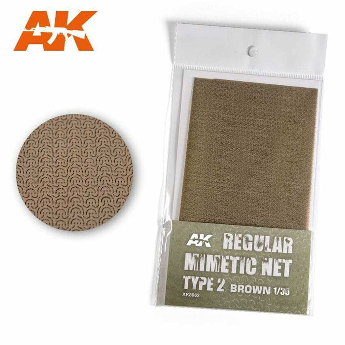 AK Interactive Regular Camouflage Net Type 2 Brown New - TISTA MINIS