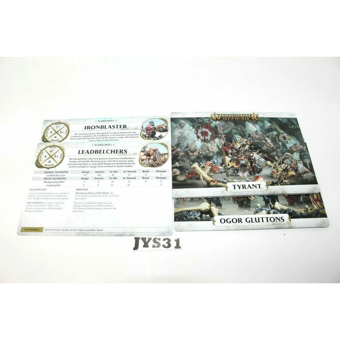 Warhammer Ogre Kingdoms Feast Of Bones Data Cards - JYS31 - TISTA MINIS