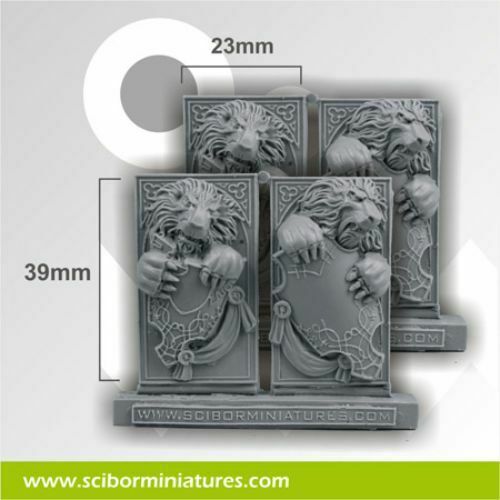 Scibor Miniatures Lion decorated Plates #1 New - TISTA MINIS
