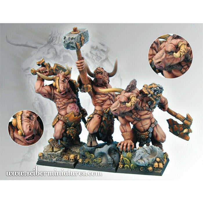 Scibor Miniatures 28mm/30mm Minotaurs Warriors Set New - TISTA MINIS