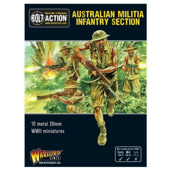 Bolt Action Australian Militia Infantry Section New - TISTA MINIS