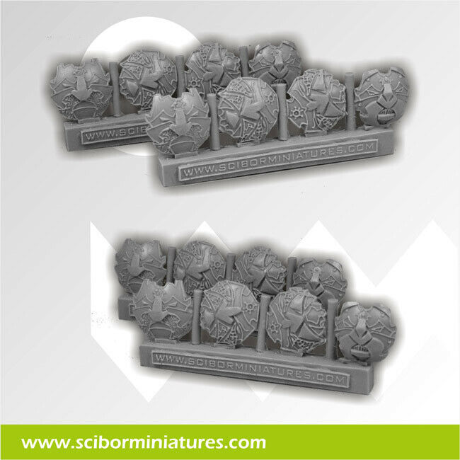Scibor Miniatures Moscals Shields (8) New - TISTA MINIS