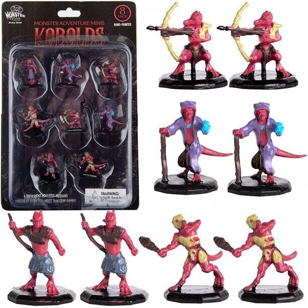 MONSTER MINIATURE FIGURE SET PAINTED KOBOLDS 8pk - Tistaminis