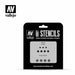 Vallejo ASSORTED GERMAN WWII TANK MARKINGS 1/35 Airbrush Stencil - TISTA MINIS