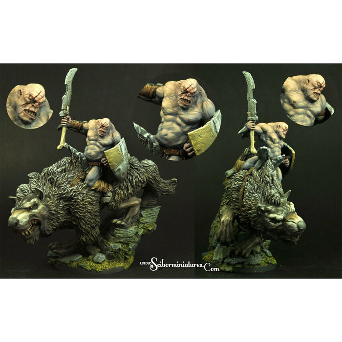 Scibor Miniatures Orc Wolf Rider New - TISTA MINIS