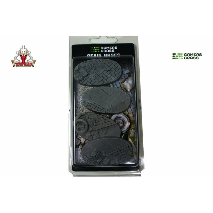 Gamers Grass Urban Warfare Resin Bases Oval 60mm (x4) New - TISTA MINIS