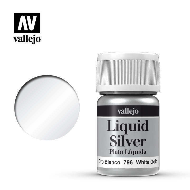 Vallejo Metal Colour Paint - White Gold 35ml (70.796) - Tistaminis
