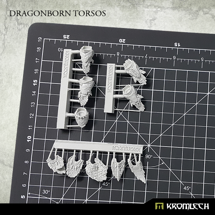 Kromlech Dragonborn Torsos (5) New - TISTA MINIS