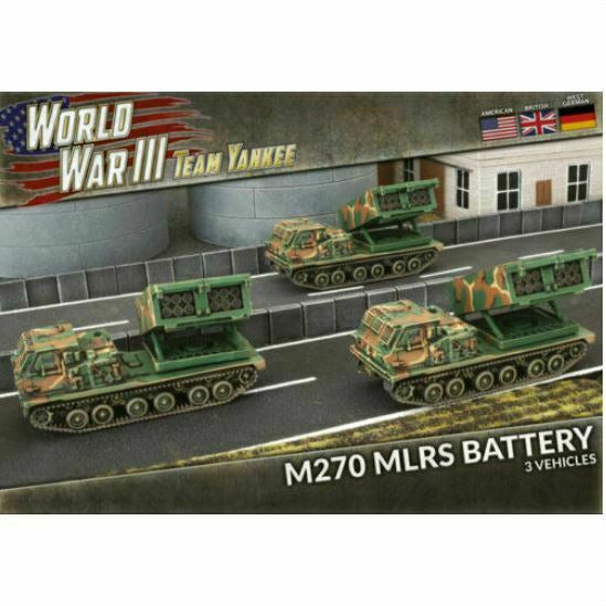 World War III: Team Yankee M270 MLRS Rocket Launcher Battery (x3) New - TISTA MINIS