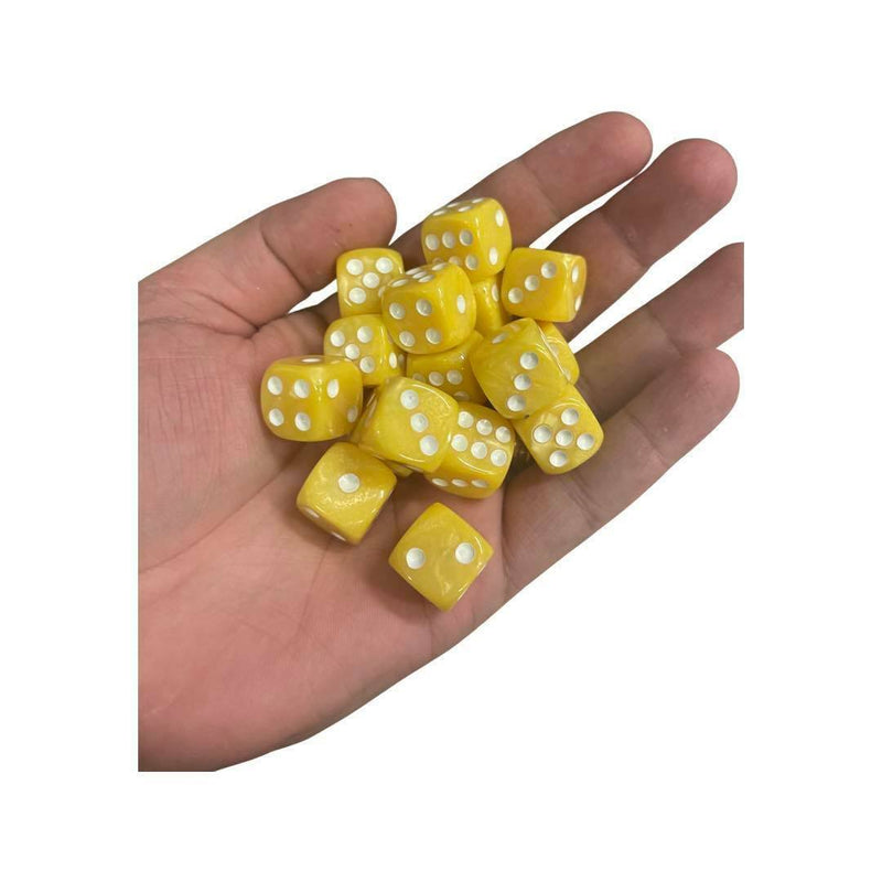 Pearl Imperial Yellow 16-D6 Dice - Tistaminis