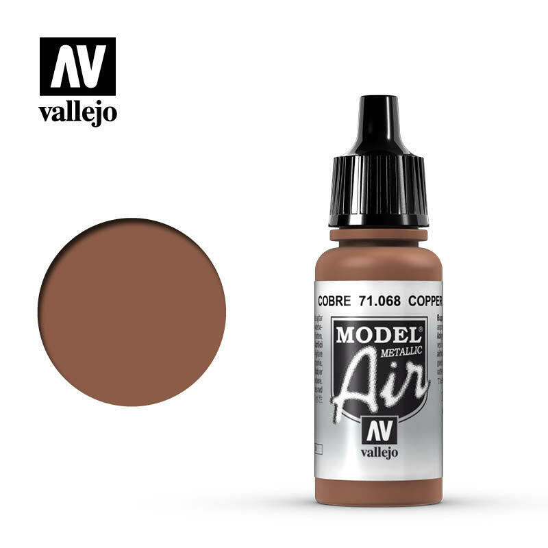 Vallejo Model Air Paint Copper (Metallic) (6/Pk) (71.068) - Tistaminis