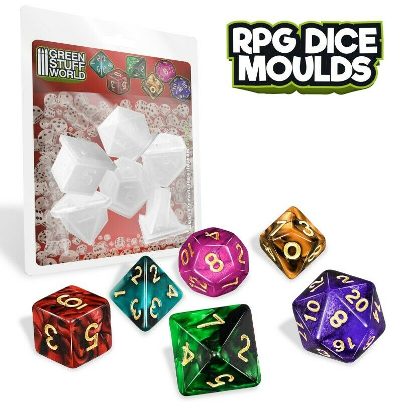 Green Stuff World RPG Dice Moulds New - TISTA MINIS