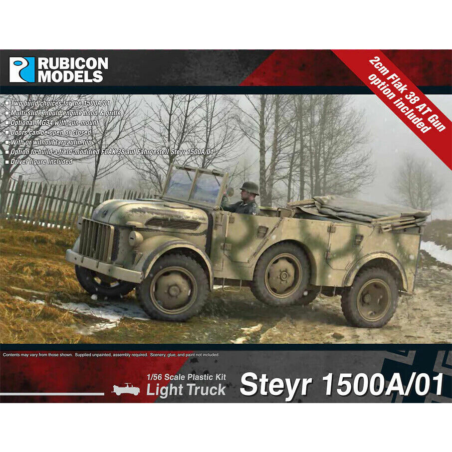 Rubicon German Steyr 1500A/01 Light Truck (with optional 2cm FlaK 38) New - Tistaminis