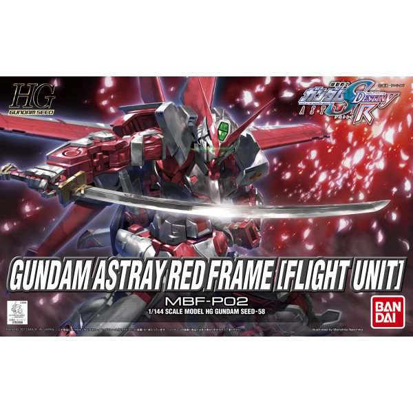 Bandai HG 1/144 Gundam Astray Red Frame (Flight Unit) New - Tistaminis