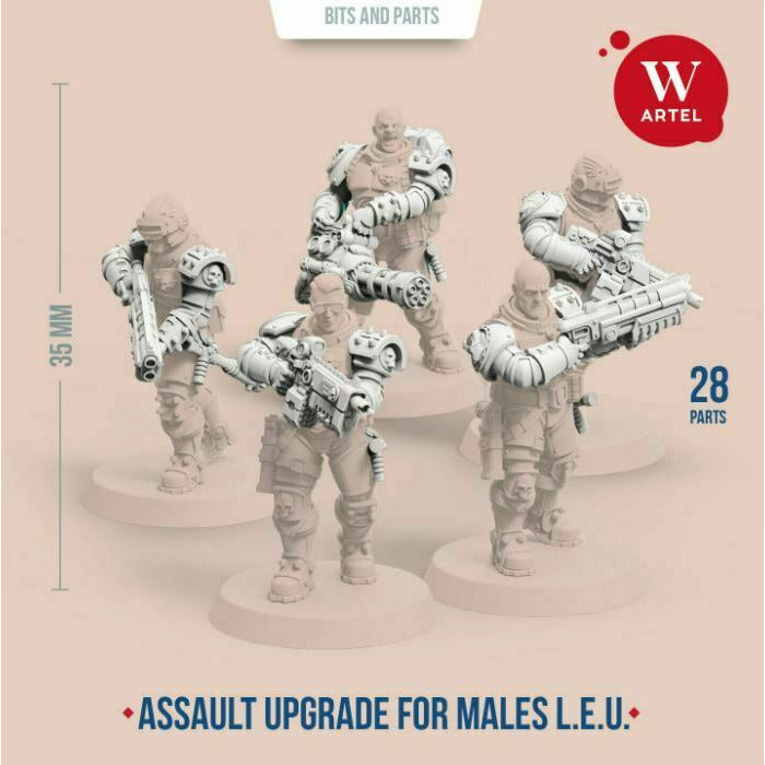 Artel Miniatures - L.E.U. Assault Upgrade Kit for Males New - TISTA MINIS